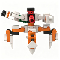 Ensemble de construction de robot guerrier à quatre pattes, taille classique, en plastique ABS, jouet de construction, assemblage DIY, modèle STEM
