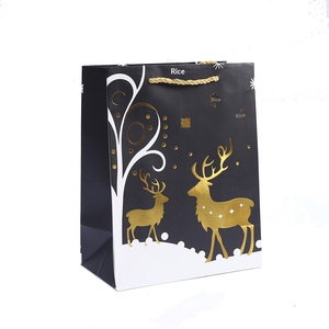 Sac <span class=keywords><strong>cadeau</strong></span> de Noël blanc en papier kraft brun, sac fourre-tout créatif à motif de dessin animé pour supermarché, courses, plats à emporter et usage agricole - Product Image 5