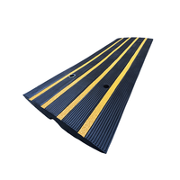 Rampe de trottoir robuste en caoutchouc avec canal de protection de câbles, rampe fixe pour allée, tapis de protection étanche pour tuyaux et câbles