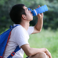 Bouteille d'eau potable en silicone en promotion, avec logo personnalisé