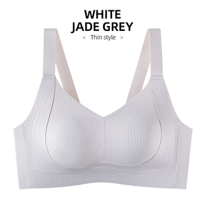 Reggiseno senza Show senza cuciture romantico con motivo solido In pizzo lavorato a maglia senza fili supporto Push-Up completo comodo leggero In-Stock - Product Image 4