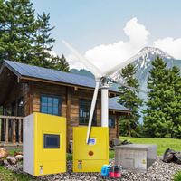 Système d'énergie solaire éolienne hybride 10 kW pour usage domestique, panneaux solaires monocristallins et polycristallins, onduleur lithium-ion