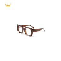 Lunettes optiques unisexes en acétate transparent brillant, verres sur ordonnance personnalisés, monture optique rétro populaire anti-lumière bleue pour ordinateur