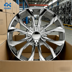 Juego de Ruedas de Aleación Forjadas Cóncavas Personalizadas de 20 21 22 23 Pulgadas, Color Plateado Brillante, con Malla Cromada, 21x10.5J 5x114.3 5x130, para Autos Deportivos y SUV - Product Image 1