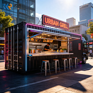 Moderne modulaire restaurant- en koffieshopindeling in een container met een keuken van roestvrij staal - Product Image 5