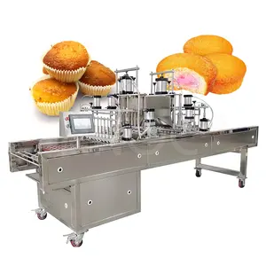 केक बनाने के लिए एचएनओसी मफिन केक क्रीम इंजेक्ट फिल मशीन कस्टर्ड स्पंज केक उत्पादन लाइन मशीन
