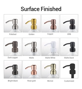 OEM Accept Bathroom Cosmetic Liquid Soap Stainless Steel 28Mm 24Mm Black <strong>Matte</strong> Soap Dispenser Liquid Pump Factory in China - Product Image 4