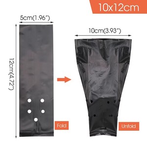 Sacs de pépinière en plastique personnalisés pour cultiver des semis avec trous respirants Sacs de culture en PE Sac de culture pour jeunes arbres