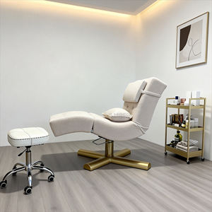 Cama Facial Hidráulica Ajustable, Cama para Pestañas con Forro de Lana de Cordero, Silla para Pestañas, Mesa de Masaje, Cama Facial para Spa y Belleza, Mobiliario de Salón - Product Image 4