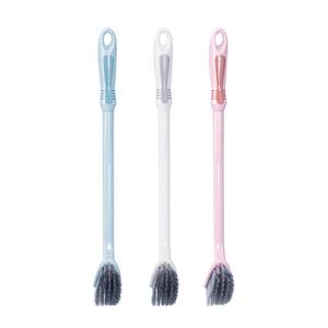 פלסטיק ישר חדר אמבטיה ניקוי מברשת מוצר יעיל עבור צרכי היגיינה בסיסיים - Product Image 1