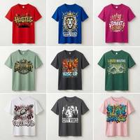 Camisetas con Logotipo Personalizado, Camisetas Unisex de Manga Corta, Corte Holgado, Conjuntos Familiares a Juego, Camisetas Deportivas a Juego, Tops Casuales
