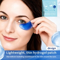 Patchs Hydrogel GHK-Cu au Peptide de Cuivre Bleu pour les Yeux, 6 Paires – Apaisants, Lissants, Hydratants et Éclaircissants