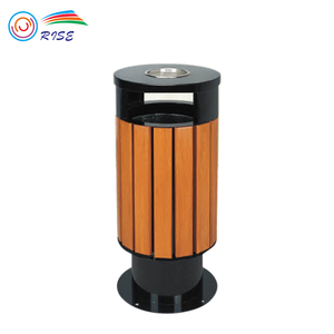 Eco friendly design iron kitchen waste garbage container bins trash can tall Garbage Cans