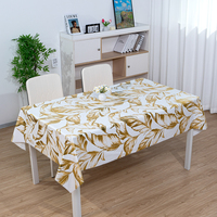 Nappe rectangulaire RNPT Gold Floral St Patricks Day, imperméable et résistante à l'huile, facile à nettoyer