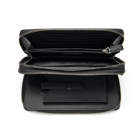 MARRANT Heren Business Dubbele Rits Lange Reistas Portemonnee Telefoonvakje Kaarthouder Clutch Portemonnees Echt Lederen Clutch Tas Heren