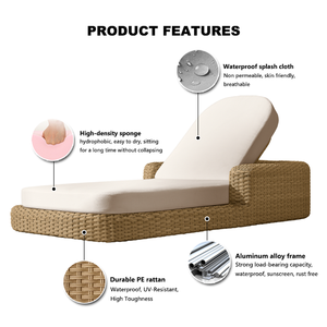 Nuevo modelo: hamaca para exteriores, tejida con cuerda, tumbona para piscina de hotel con aguas termales, tumbona para tomar el sol, impermeable, para casa de huéspedes, para exteriores, para la playa, de mimbre. - Product Image 3