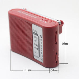 Radio portable AM FM 2 bandes légère, blanche, avec haut-parleur intégré, réglage clair de la fréquence, pour la maison, l'extérieur, radio de poche - Product Image 3