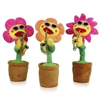 Musical Sing And Dancing Electric Sunflower Soft Plush Funny Creative Saxophone Singing Toy Dancing Flowers