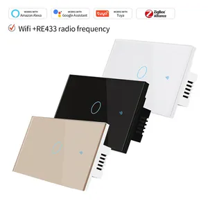 US EU WiFi Smart Light Switch Touch Switch Tuya Smart Life App Control Works With Alexa Google Home Alice