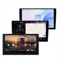 Lecteur DVD Android universel 9 pouces avec écran tactile 1K, navigation, WiFi, autoradio et CarPlay.