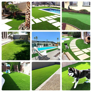 Césped Artificial Sintético, <span class=keywords><strong>Pasto</strong></span> Duradero para Uso Comercial, Jardín Exterior, Suave, Alta Densidad LC40 - Product Image 6