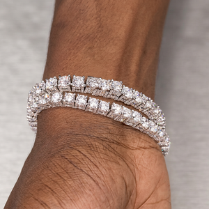 Pulsera de tenis de moissanita con diamantes, corte brillante redondo, engaste de canal, unisex, para uso diario, estilo único, joyería con encanto - Product Image 2