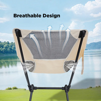 Chaise de camping ultralégère E-RIKE en gros, type lune rétractable, mini, personnalisable, portable et pliable pour l'extérieur