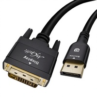 Câble Mygatti vers DVI 2m 4K 30Hz Unidirectionnel pour Ordinateur Portable, Projecteur, Moniteur, PC de Bureau, HDTV + 5 Serre-câbles