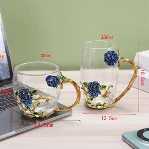 <b>Creative</b> Enamel-Painted Glass Water Cup & Coffee Mug European-Style Household Heat-Resistant Glass <b>Gift</b> Cup Perfect for Gifting - Product Image 2