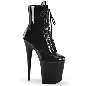 Botas de bailarina exóticas de punta redonda para club nocturno de Stripper para mujer, zapatos de baile en barra con plataforma y tacones finos, <span class=keywords><strong>pasarela</strong></span> de gran tamaño - Product Image 5