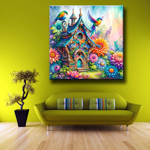 Evermoment 5D diamant peinture oiseau Kit fleur <span class=keywords><strong>maison</strong></span> plein carré broderie mosaïque travail manuel <span class=keywords><strong>point</strong></span> <span class=keywords><strong>de</strong></span> <span class=keywords><strong>croix</strong></span> décor à <span class=keywords><strong>la</strong></span> <span class=keywords><strong>maison</strong></span> cadeau ASF2839 - Product Image 2