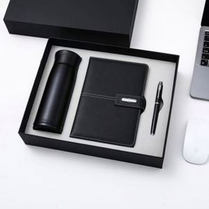 Customizable Black PU Leather Note Book Corporate Gift Set A5 <b>Journal</b> Wholesale Promotional Luxury Business Pen Notebook Set - Product Image 4