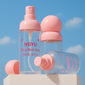ขวดสเปรย์พลาสติก PET สีชมพู ขนาด 80 มล. 50 มล. 100 มล. ฝาสีชมพู หัวปั๊มสีชมพู สำหรับบรรจุภัณฑ์สเปรย์ฉีดพ่นละอองละเอียด เช่น น้ำหอม บอดี้มิสต์ ครีมกันแดด  สามารถปรับแต่งได้ตามต้องการ - Product Image 1
