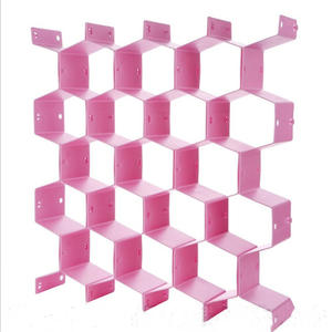 Ensemble de diviseurs de tiroir <span class=keywords><strong>en</strong></span> nid d'abeille moulés par injection <span class=keywords><strong>en</strong></span> <span class=keywords><strong>plastique</strong></span> réglable de 8 pièces pour sous-vêtements chaussettes - Product Image 1