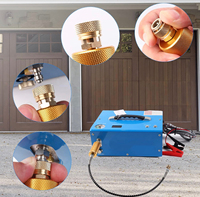 Compresseur d'air PCP 12v 4500Psi 30mpa 300Bar 350w Compresseur d'air PCP Pompe électrique avec transformateur Submersible