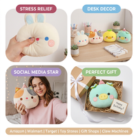 Peluche personnalisée géante en forme d'animal, coussin kawaii, lapin, chat, poussin, dinosaure en peluche, oreiller doux et moelleux 32x28cm, rembourrage en coton PP