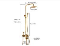 Ensemble de douche mural thermostatique dissimulé à double fonction en laiton chromé poli, style classique français, avec jets modernes pour bain et douche