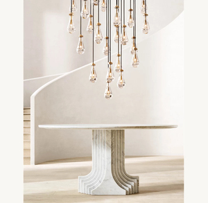 RH Beleuchtung Treppenhaus Kristall-Regentropfen Kronleuchter Runde Große Pendelleuchte für Hohe Decken Luxuriöser Langer Regentropfen-Kronleuchter - Product Image 5