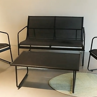 Meubles d'extérieur table de jardin conjuntos de jardn mesas y sillas Mobilier d'extérieur KD 4PCS Patio Textiener Garden Sofa Set