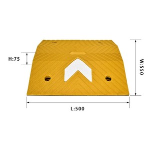 โรงงานขายส่ง ยางชะลอความเร็วแบบพกพา สีเหลือง ตัวลดความเร็วบนถนน - Product Image 1