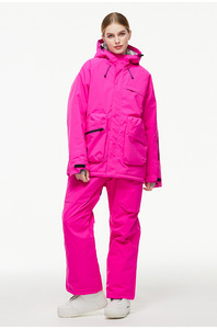 Combinaison de ski d'hiver unisexe RUIQUWIN, coupe-vent, imperméable, chaude, épaisse, veste à fermeture éclair, pantalon, ensemble de vêtements de ski alpin et de snowboard - Product Image 4