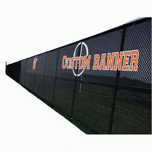 Écrans de clôture en vinyle imperméable imprimés numériquement sur mesure, logos, tissus pour terrains de sport, pare-vent, bannières - Product Image 1