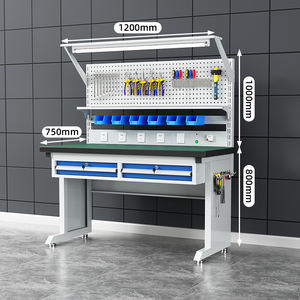 Ağır Hizmet Tipi Paslanmaz Çelik Tezgah Tamirci Tezgahı OEM Ayarlanabilir Raflar ve Çekmeceler Anti-Statik Bakım Masası - Product Image 1