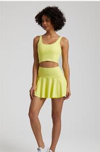 Set rok dan Bra Yoga tahan guncangan, Set rok tenis pendek, Bra dan rok lari, Set rok tenis 2 potong - Product Image 6