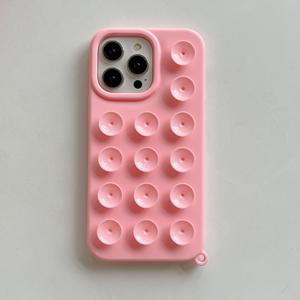 Carcasa de ventosa de silicona creativa para <span class=keywords><strong>iPhone</strong></span> 17/16Pro Funda de teléfono móvil suave con agarre de teléfono incluido - Product Image 6