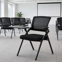 Chaise de conférence rembourrée toute neuve avec tablette d'écriture intégrée, idéale pour les formations et événements