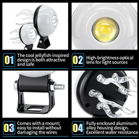 LELANPU - Foco Auxiliar LED para Motocicleta con Diseño de Medusa, Mini Faro Antiniebla, Luces RGB Angel Eyes para Motocicleta, Scooter, ATV
