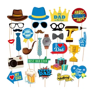 Startparty Happy Father's Day Photo Props My Dad In The Best Photo Props Super Dad Props Father's Day Party Decoration Supplies