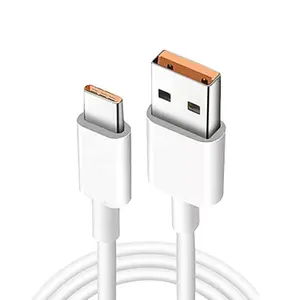 كابل شحن سريع من TPE إلى USB من النوع c بقدرة 6 أمبير وكابل USB متين باللون الأبيض للهواتف المحمولة