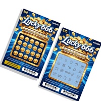 Cartes à gratter personnalisées avec logo d'entreprise, impression anti-contrefaçon, numéros porte-bonheur pour jeux de collecte de fonds et billets de loterie